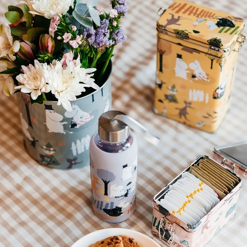 Moomin Coffee Tea Tin Box Forest Walk Yellow - Picture 4 of 4