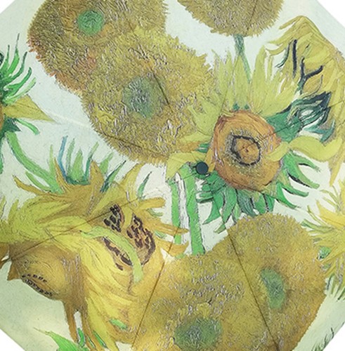 Carrello ombrello compatto Signare Van Gogh girasoli arte stile pieghevole + custodia - Foto 5 di 8