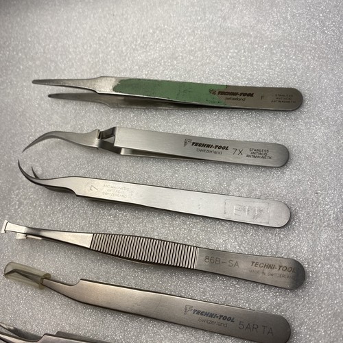 Posten 10 Techni-Tool Pinzette Schweiz 5AR 5C 5XCF F 7X 7 86B Kohlefaser - Bild 5 von 10