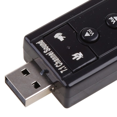 Dual Virtual 7.1Channel Surround 3D Adapter USB 2.0 External Sound Card - Afbeelding 5 van 8