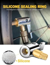 2-Packs Lock On Air Chuck Tire Inflator Hose Adapter, Metal Locking Tire Chuck w