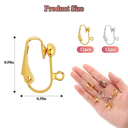 Clip On Earring Converters 24Pcs Earring Converters Pierced to Clip Clip On