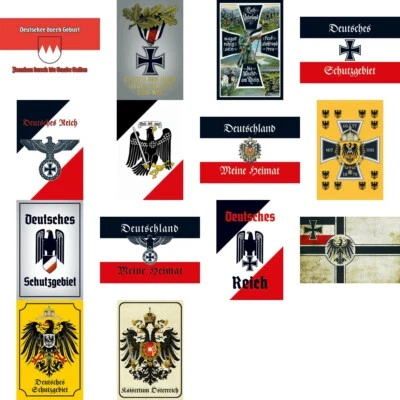 Blechschild 20x30 cm gewölbt Deutschland Wappen Reich Deko Geschenk Schild