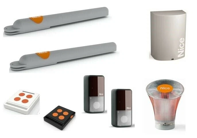 KIT AUTOMAZIONE CANCELLO 2 BATTENTI 2M 250KG NICE ARIA200 AUTOMATISMI ORIGINALE