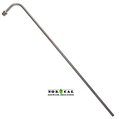 Jaybird Stainless Steel RACKING CANE 34'' Long x 1/2'' NPT Male Beer Wine Barrel