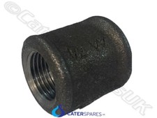 FEMALE IRON SOCKET 1/2" BSP BLACK MALLEABLE PIPE FITTING STRAIGHT GAS CONNECTOR