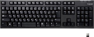 ELECOM USB Keyboard Wireless (Receiver Included) Membrane Full Keyboard 10
