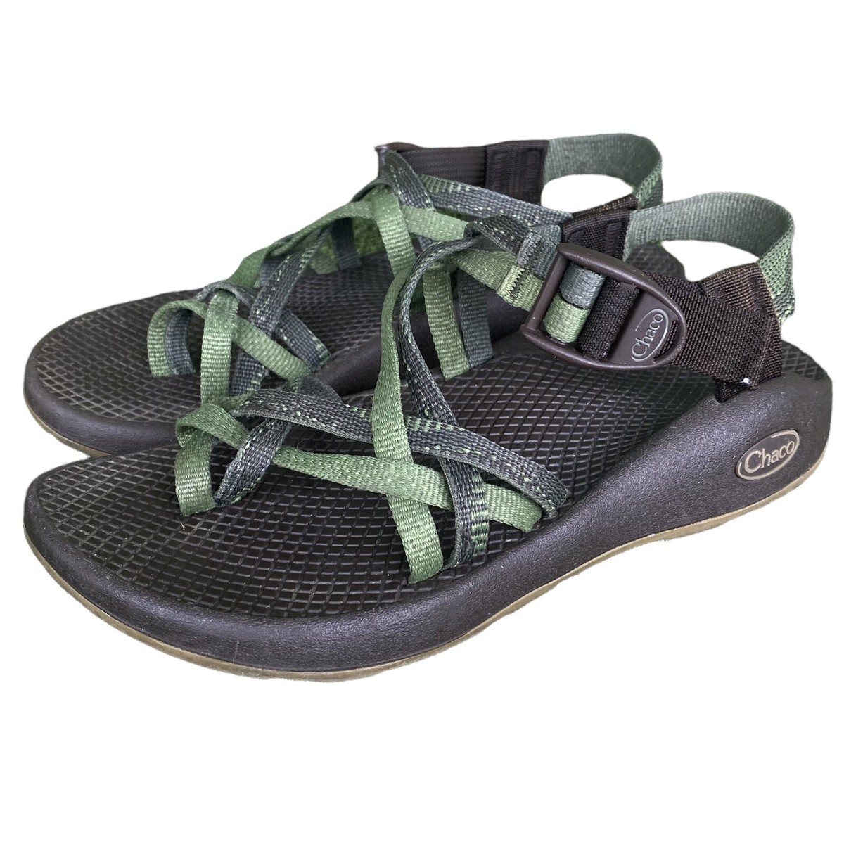 Chaco ZX2 Yampa Women’s Green Strappy Toe Loop Waterproof Sandals Shoes Sz