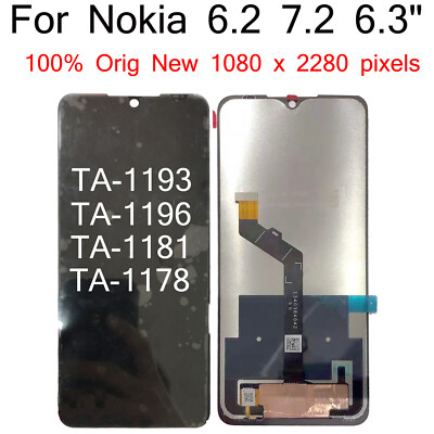 Original For Nokia 7.2 TA-1196 TA-1181 TA-1178 TA-1193 LCD Display Touch Screen