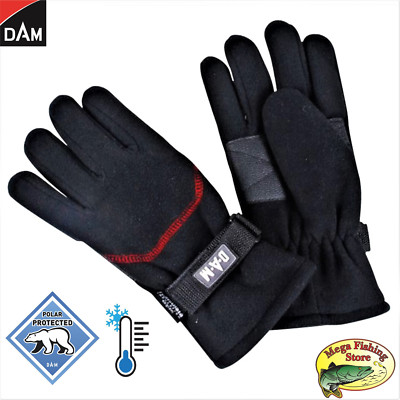 DAM Hot Fleece Thermo Anglerhandschuhe - Angel Handschuhe - Angeln Jagd Outdoor