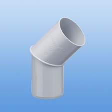 PVC-Bogen 45° DN50 Rohrbogen Fallrohr Dachrinne  Weiß / Grau / Braun / Anthrazit