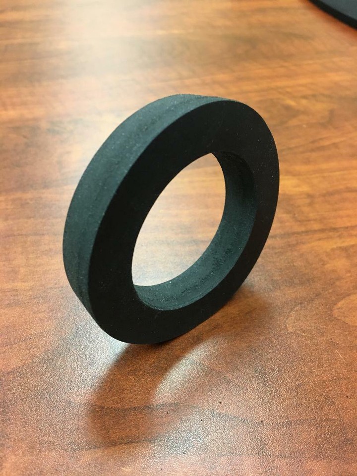 4-Pack Neoprene Rubber Washers - 3" OD, 2" ID, 1/2" Thick, USA Made, Heavy Duty