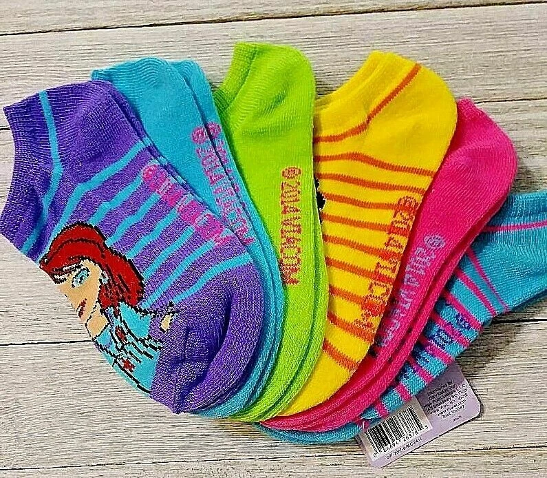 Dora the Explorer No-Show Socks 6 Pair Girls Size 7.5-3.5  - Image 2 of 2
