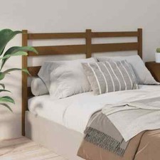 Testiera per Letto ambra 156x4x100 cm in Legno Massello di Pino