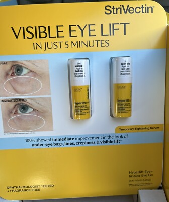 Strivectin Visible Eye Lift  Hyperlift Instant Eye Fix .34 oz X 2