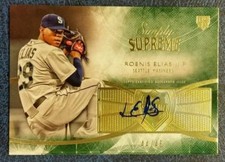 2015 TOPPS SUPREME ROENIS ELIAS II SIMPLY SUPREME GREEN AUTO RC /45 SP ROOKIE