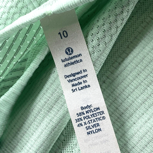 NWT Lululemon Run Swiftly Long Sleeve Mint Green Womens 10 Thumbholes Stretch - Picture 11 of 11