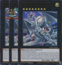 Yugioh! 3x Indigo-Eyes Silver Dragon SDWD-EN032 Ultra Rare 1st Ed NM