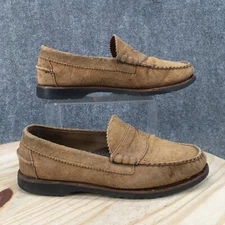 Allen Edmonds Shoes Mens 8.5 D Penny Loafers Brown Suede Casual Moc Toe Low