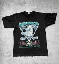 Mighty Ducks Face Ice Retro Vintage Hockey Anaheim Team T-Shirt