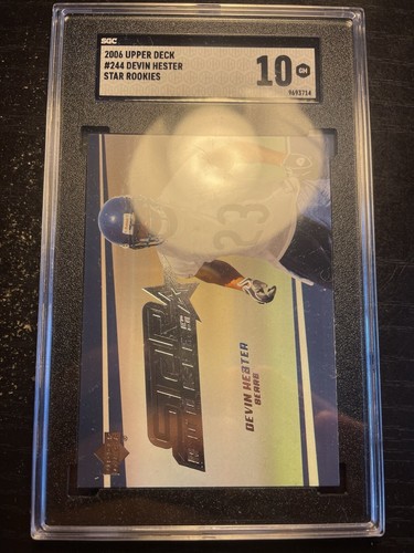 2006 Upper Deck ROOKIE EXCLUSIVE Devin Hester #244 SGC 10 BEARS RC Star Rookies