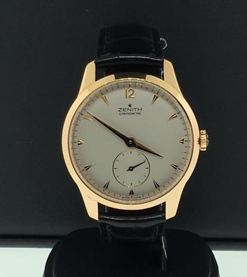 Zenith Vintage 1955 Mens 18k Rose Gold 40mm Automatic Leather