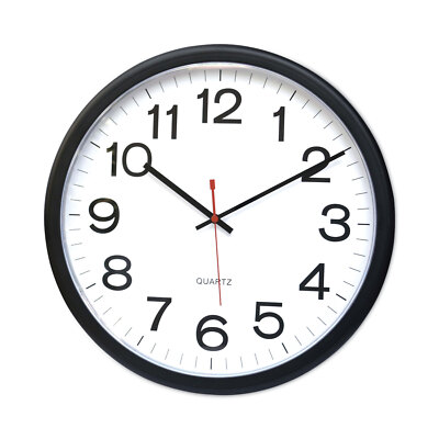 UNIVERSAL Indoor/Outdoor Clock 13 1/2'' Black 11381