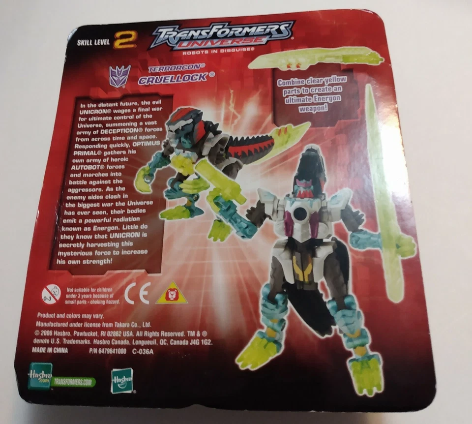 Transformers Universe Terrorcon Cruellock 2006 MOSC Very Rare Energon Release - Image 2 of 2