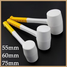 Martillo de mazo de goma blanco sin marca agarre de eje de fibra de vidrio camping pavimento 55 ~ 70 mm
