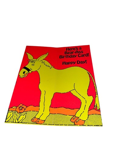 Vintage 70s American Greetings Red Hots Adult Card Funny Bright Neon - Bild 2 von 4