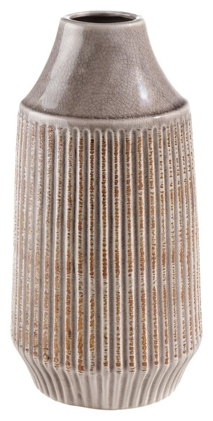 Vase Blumenvase Tischvase Keramik Grau H 24 Cm-image