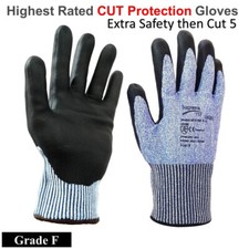 Anti CUT Resistant Highest Level F CUT Protection Work Gloves Builders Mechanic