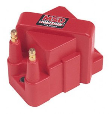 MSD Ignition Coil DIS Performance Replacement E-Core Square Epoxy Red 40000V GM