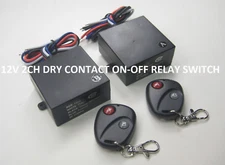 12v DC 15A 315mhz 2ch dry-contact on off switch 2 remote control RP201
