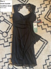 Women's Scarlett Little Black Dress with Lace Straps (size 6) NEW
