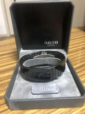 Rado Men Wristwatch Black Square Black Analog Work 500418