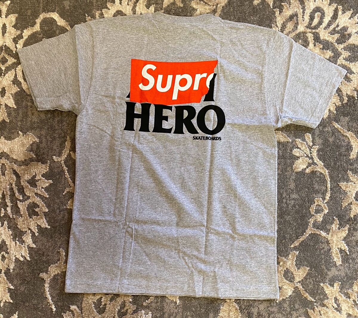 Supreme Anti Hero Pocket Tee T Shirt Grey Mens Sz Large S/S 2014 ...