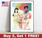 Naruto Poster 18" x 24" Print Anime Wall Art Shippuden Girls Bikini