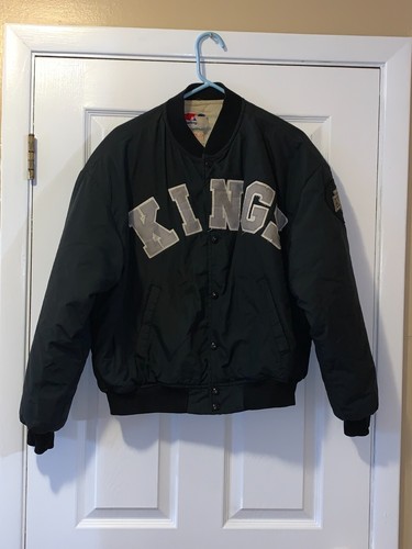 VINTAGE SWINGSTER MENS NHL JACKET LOS ANGELES KINGS SIZE L CHEST 24" LENGTH 23" - Picture 4 of 5