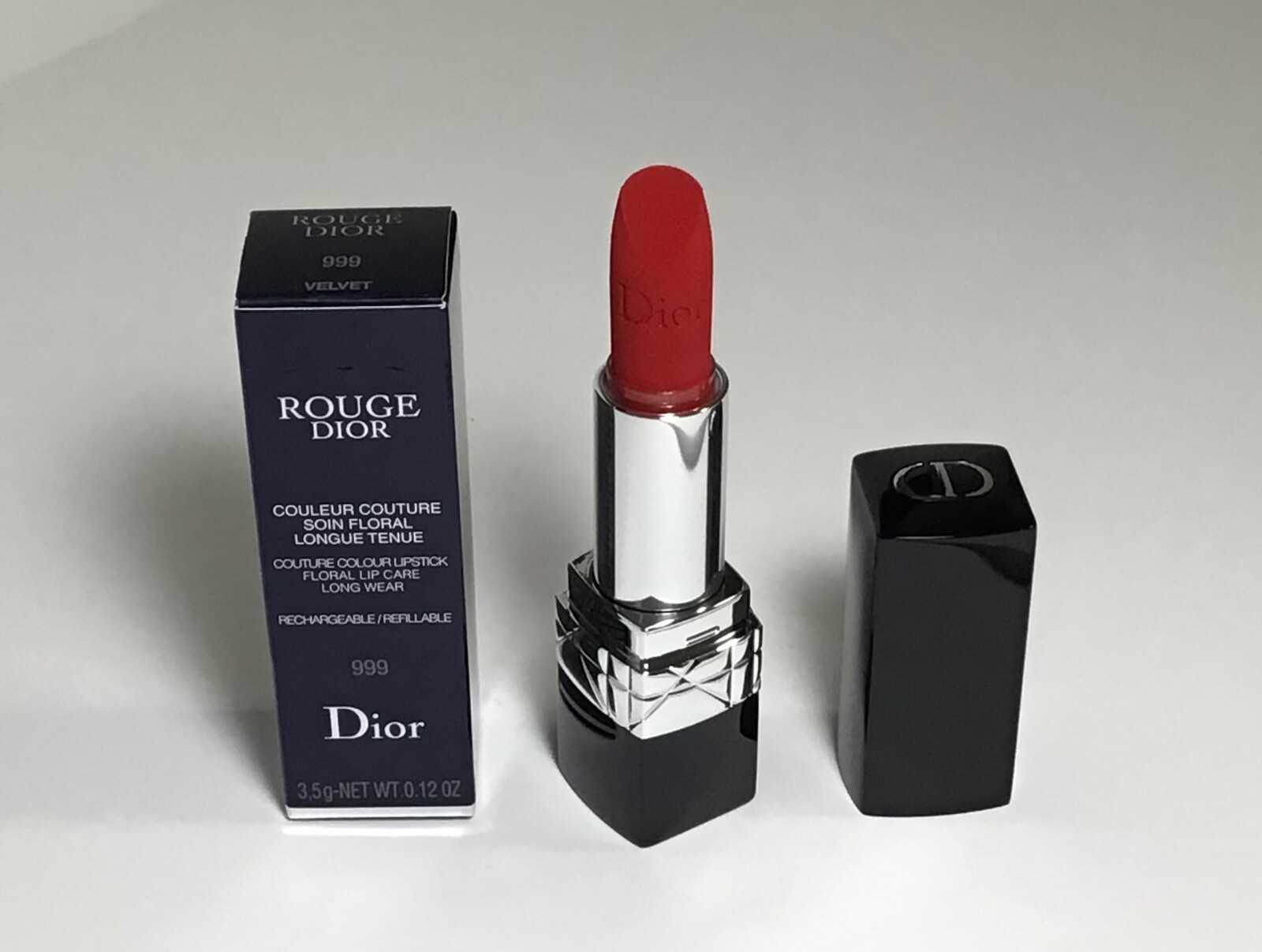 Dior 999 Velvet Longwear Refillable Lipstick Rouge Dior