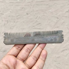 19c Vintage Handmade Floral Carved Brass Comb Decorative Vanity Collectible M505