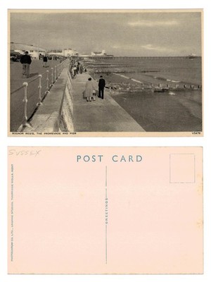 Alte Postkarte - Bognor Regis, Die Promenade und Pier - UNBESPIELT