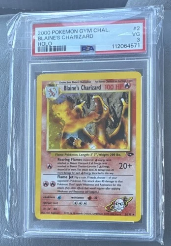 Blaine's Charizard 2/132 Gym Challenge Holo Rare PSA 3 2000