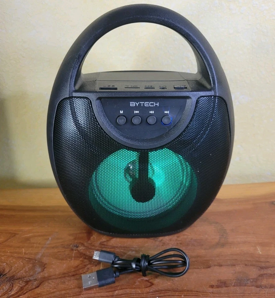 BYTECH ON-THE-GO BLUETOOTH tws SPEAKER FM RADIO AUX-IN COLOR CHANGING LED lights - Image 4 of 4