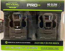 Tactacam Reveal RV-XP3-BNDL1 Pro 3.0 Cellular Trail Camera - 2-Pack New Sealed