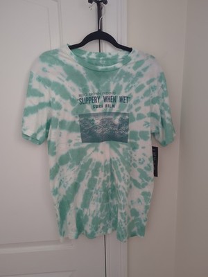 Outerknown X Bruce Brown Films Slippery When Wet Tie Dye Shirt Mens MEDIUM NWT