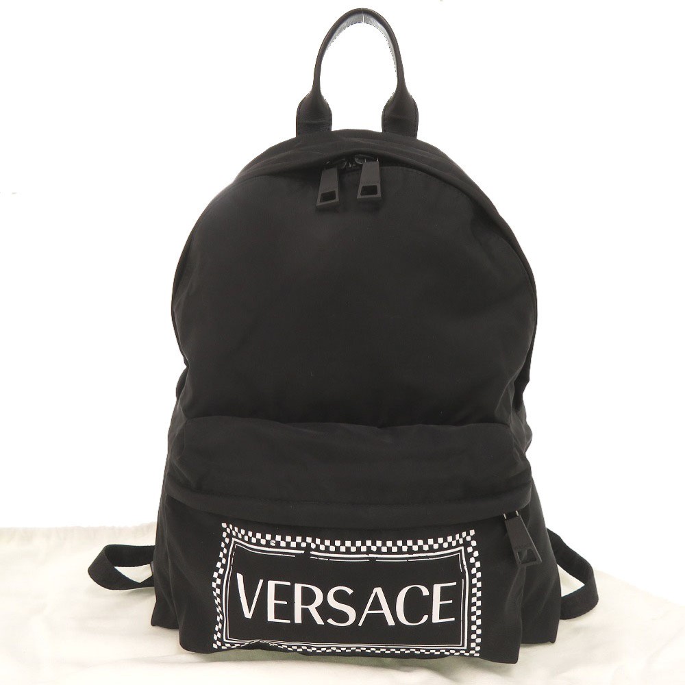 AUTHENTIC Gianni Versace logo Backpack-Daypack Bl… - image 2
