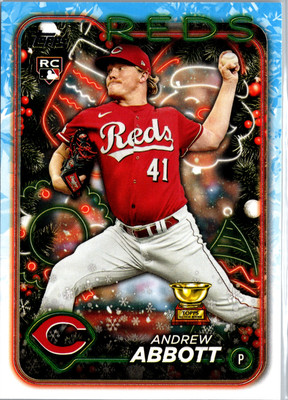 Andrew Abbott 2024 Topps Holiday #H82 Rookie Cincinnati Reds RC