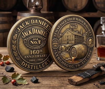 #ad #ad Jack Daniel#x27;s 160Th Anniversary 1866 2026 Commemorative Coin BC47 $18.99