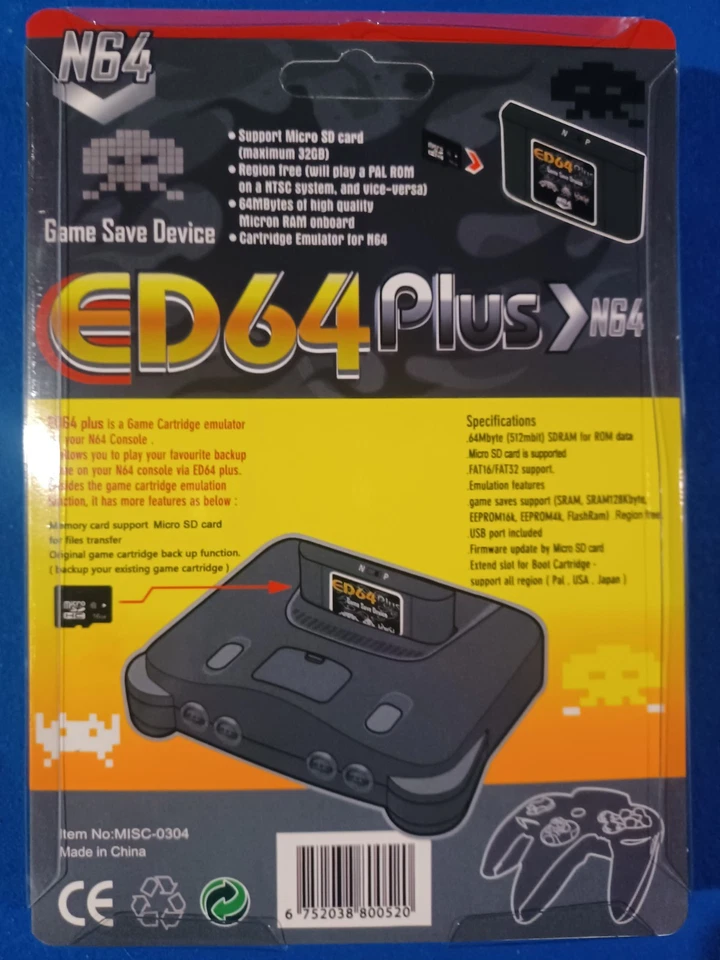 Cartucho ED64 Plus - Cartucho de expansión para consola Nintendo 64 (N64) - NUEVO - Imagen 3 de 3